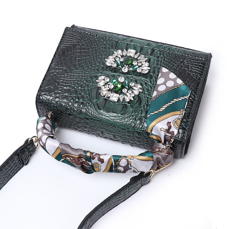 Women's Autumn And Winter Fashion One-shoulder Diagonal Diamond Bag