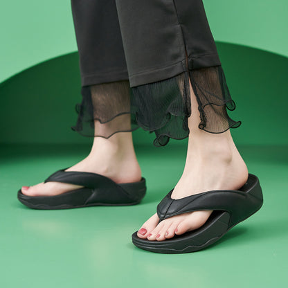 Sandalias de plataforma elásticas, cómodas, de talla grande y estilo deportivo ligero para mujer