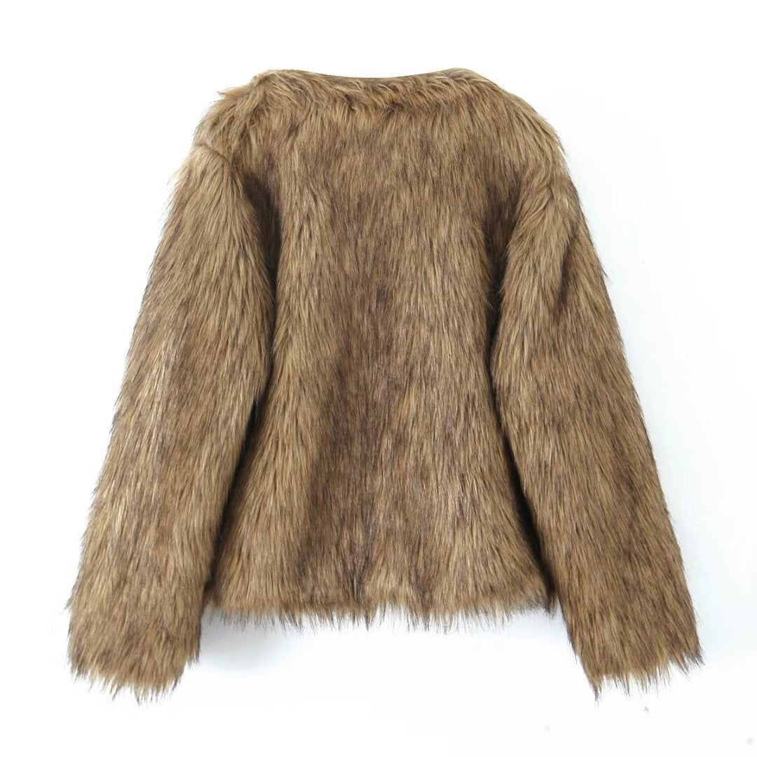 Women's High-grade Fashionable All-match Western Fur Coat