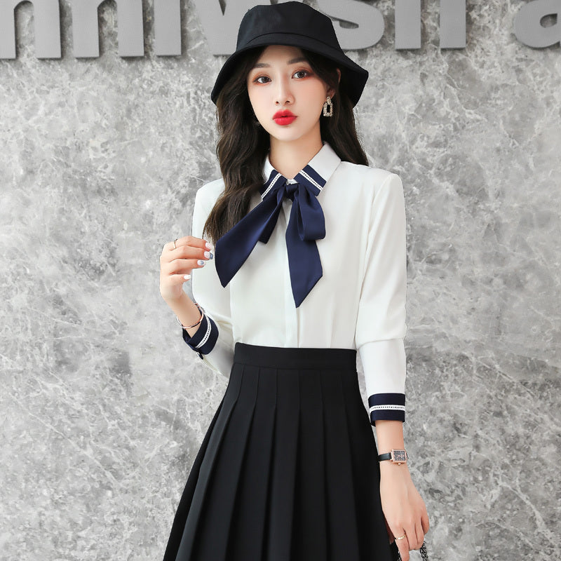 Tooling Fashion Slim Temperament Formal OL Professional Ladies Shirt