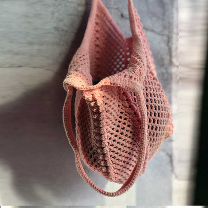 Bolso de mano para mujer, estilo vintage, tejido a crochet, para llevar al hombro