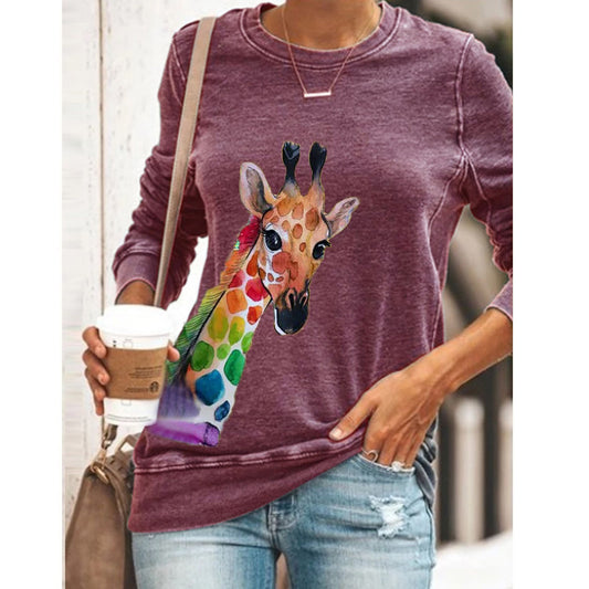 Blusa con estampado de cabeza de burro