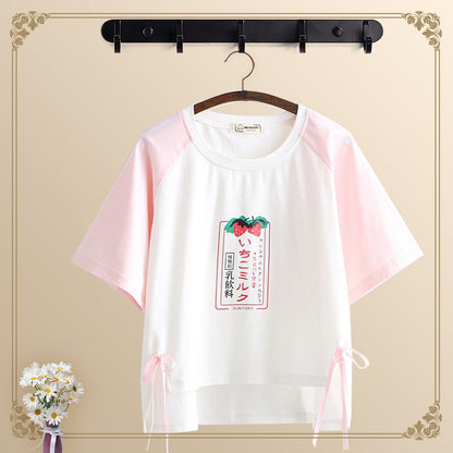 Bonita camiseta de estudiante de manga corta