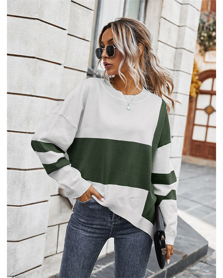 Herbst Nähte Unregelmäßigen Lose Frauen Pullover