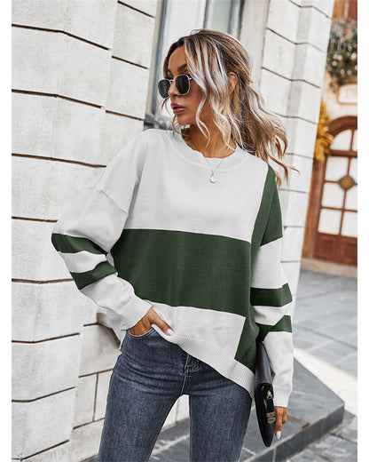 Herbst Nähte Unregelmäßigen Lose Frauen Pullover