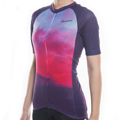 Ropa de ciclismo para mujer con estampado colorido de bicicleta 