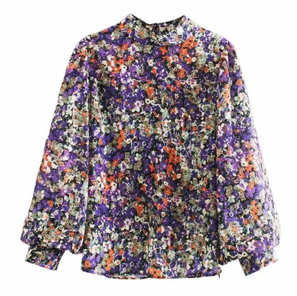 Women's Joker Thin Thin Turtleneck Print Shirt