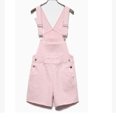 Candy-farbigen denim strap denim overalls weibliche overall