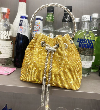 Bolso de mano con brillantes diamantes europeos y americanos para mujer