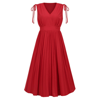 Women's Fashion Slim-fit Pleated Dress