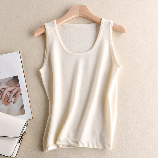 V-neck slim fit vest