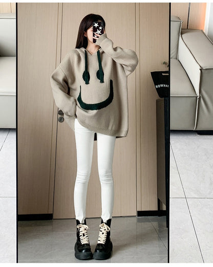 Women's Versatile Lazy Style Hooded Sweater