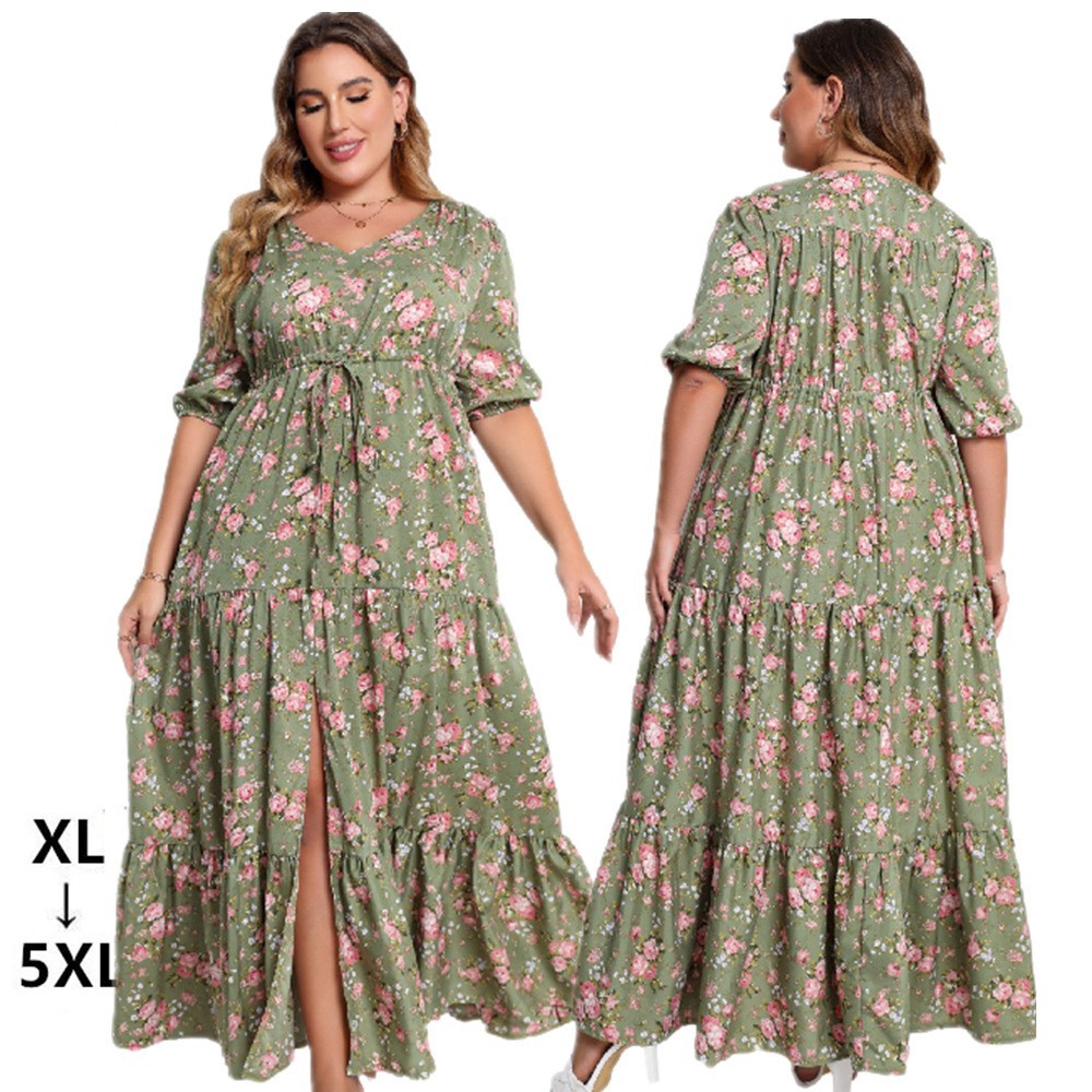 Loses Kleid mit böhmischem Print für Damen