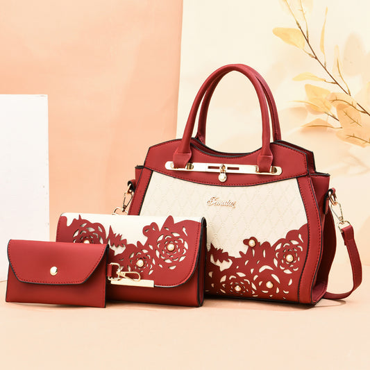 Three-piece Fashion Women's Leather Handbag