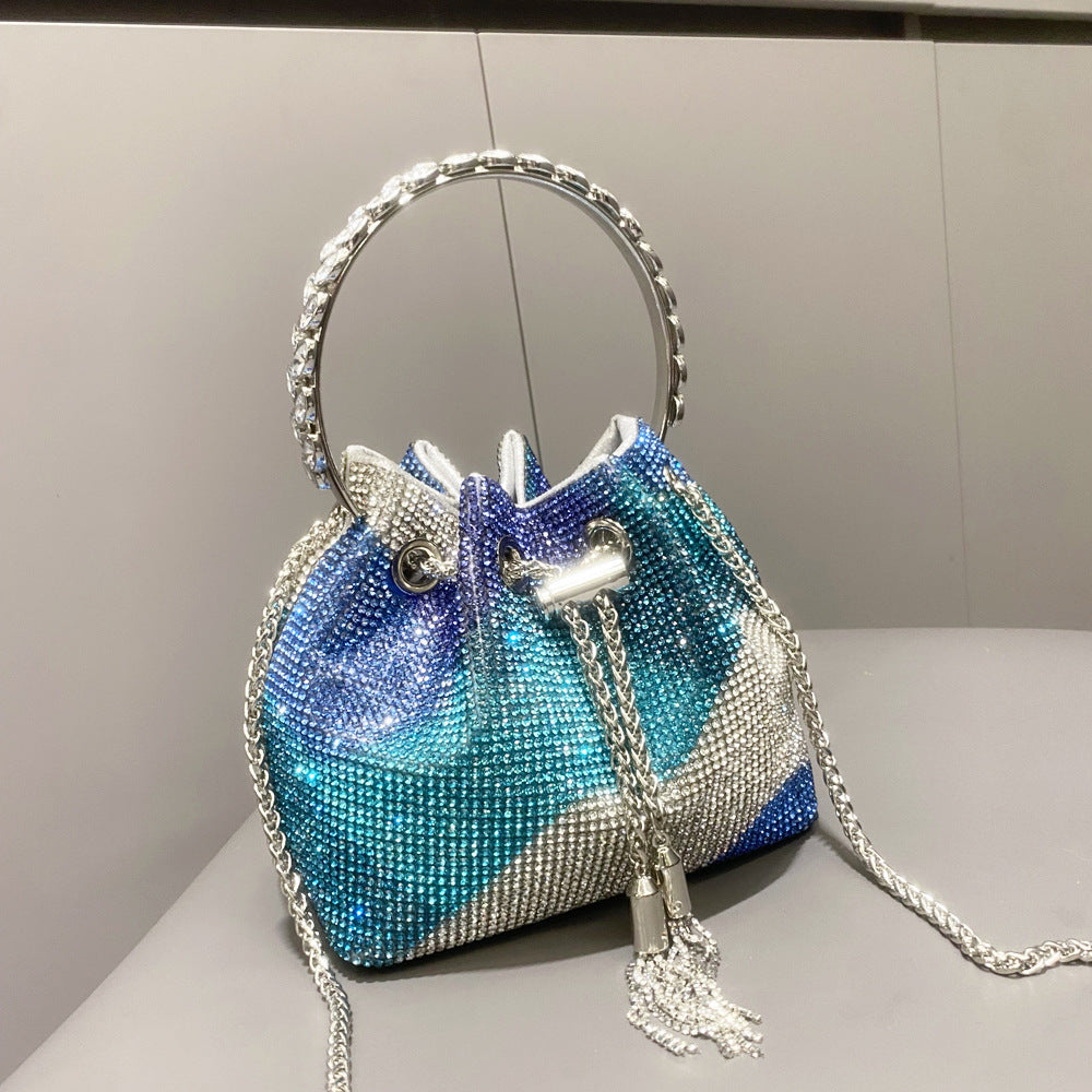 Bolso de mano con brillantes diamantes europeos y americanos para mujer