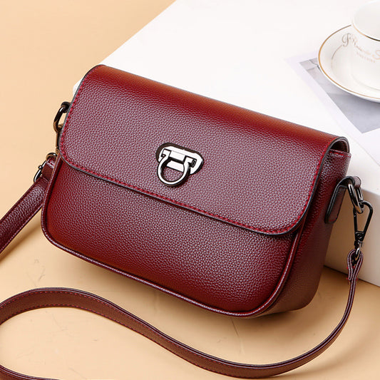 Fashion Leather Messenger Shoulder Small Square Bag