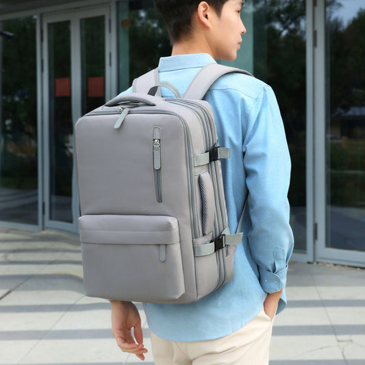 Mochila escolar impermeable y recargable por USB para estudiantes para viajes al aire libre