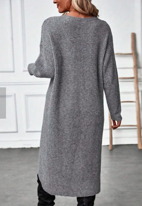 Women's Knitted Long Dress And Coat