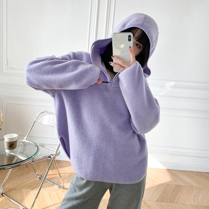 Thin Hoodie Loose Long Sleeve Sports Fleece