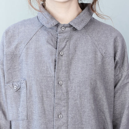 Versatile Loose Long-sleeved Flesh-covering Mid-length Shirt