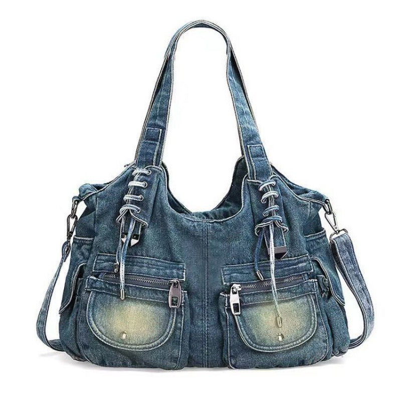 Denim Schulter Vintage Casual All-matching Schulter Messenger Tasche