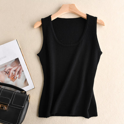 V-neck slim fit vest