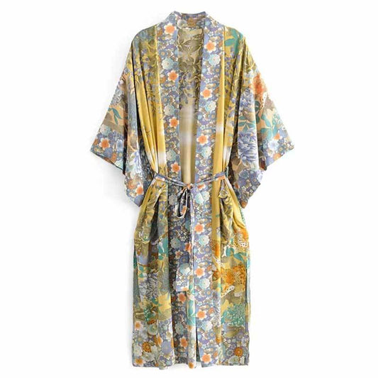 Bedruckter kurzärmliger Kimono für Damen