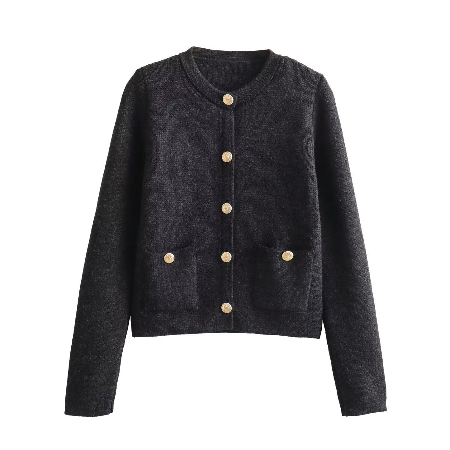 Women's Fashionable All-match Single-breasted Sweater