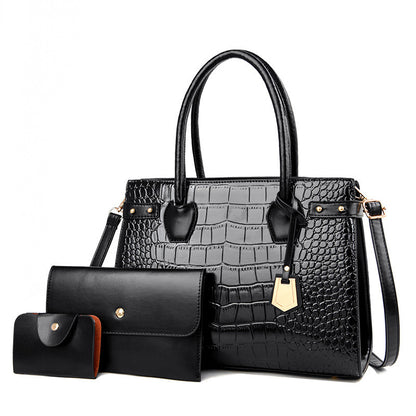 Women's All-match One-shoulder Handbag Three-piece Set