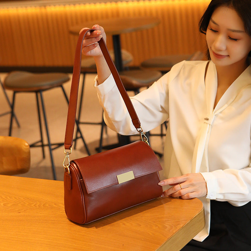 Women's First Layer Cowhide Retro Shoulder Bag