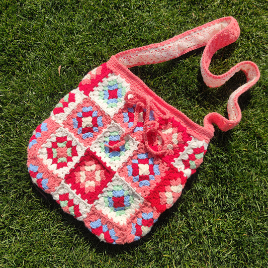 Gewebte Tasche Gestrickte Schultertasche Aus Wolle Messenger Bag