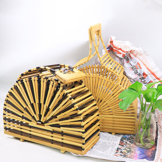 Fashion Woven Female Bamboo Beach Bag