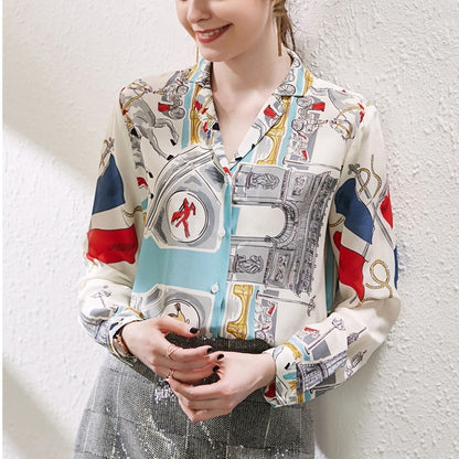 Hemd mit Retro-Print für Damen