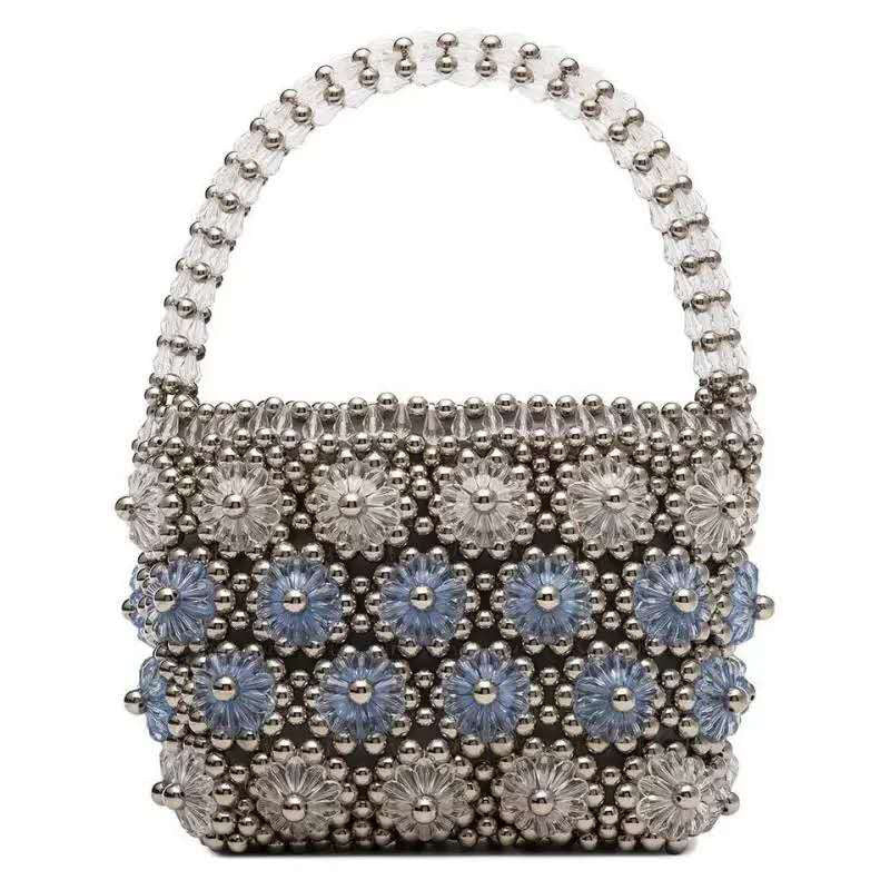 Chrysanthemum Beaded Flower Pearl Handbag