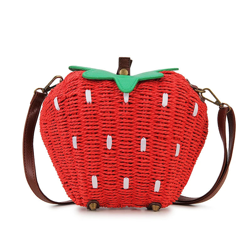 Women's Cute Fashion Strawberry Woven Bag