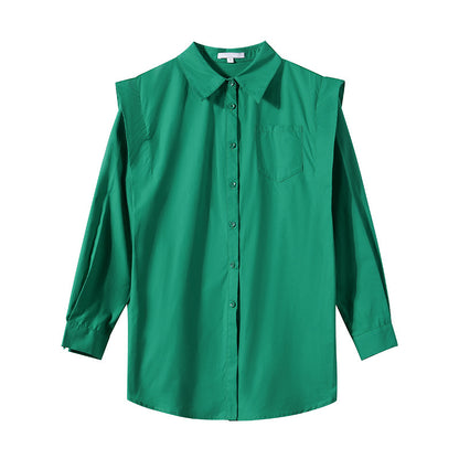 Camisa verde de viajero de Design Sense OL