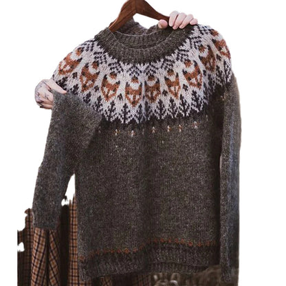 Women's European And American National Style Jacquard Sweater