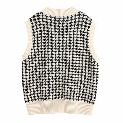 All-match knitted vest top