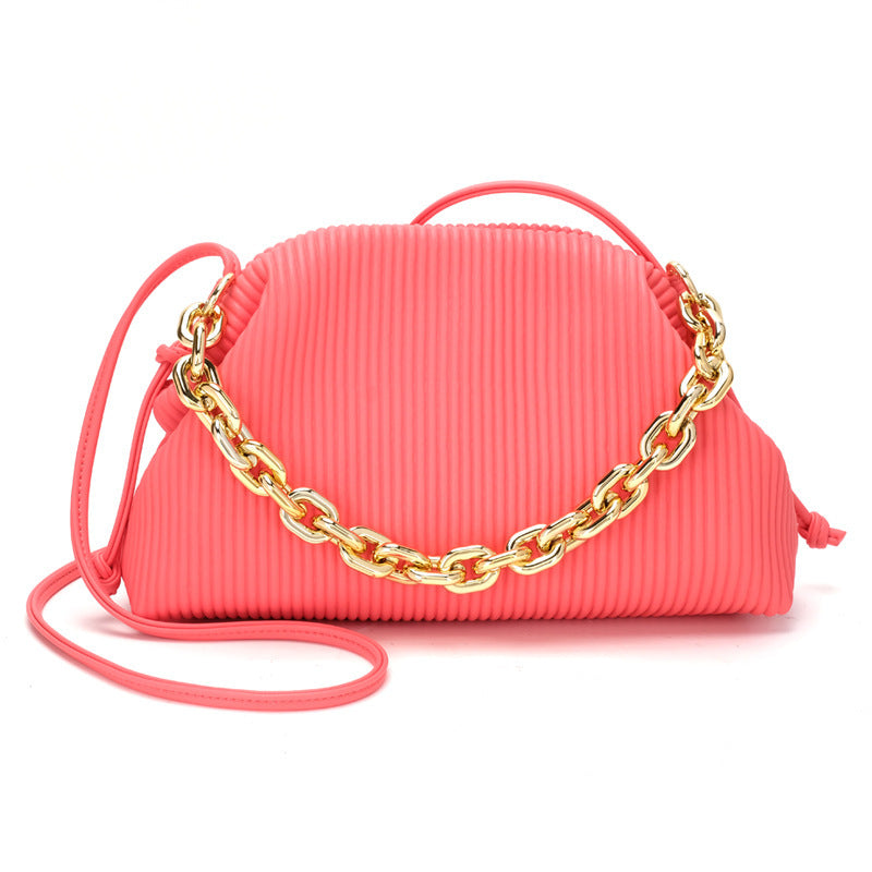 Thick Chain Cloud Bag Folds Niche Fashion