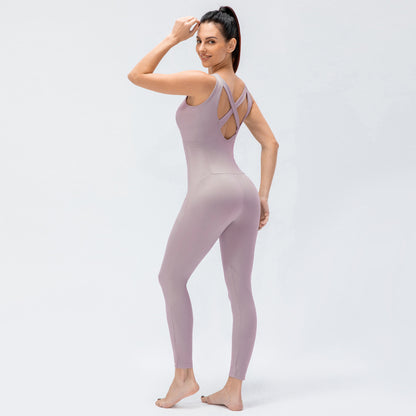 Sexy rückenfreier Einteiler für Damen, Sport- und Yoga-Kleidung