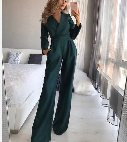 Women's Jumpsuit Spring Solid Color Slim Bodysuit Ladies New Style