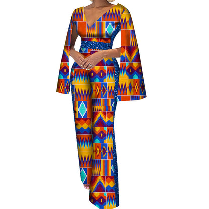 Women's Cotton Ethnic Batik Print Jumpsuit