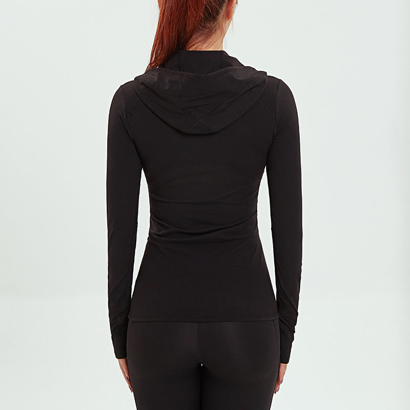 Zip Long Sleeve Sports Stretch Slim Yoga Suit