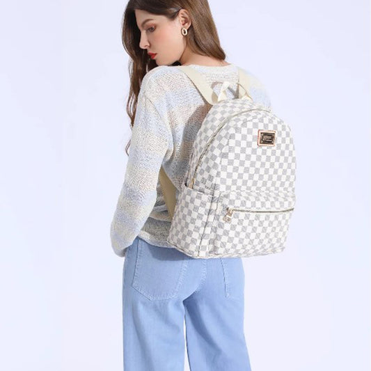 Women's Classic Checkered Vintage Backpack