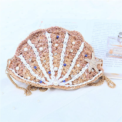 Finished Scallop Fantasy Shell Starfish Hand Woven