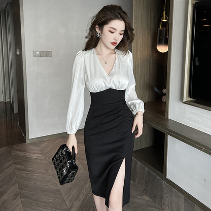 Women's Slim Fit Patchwork Dress