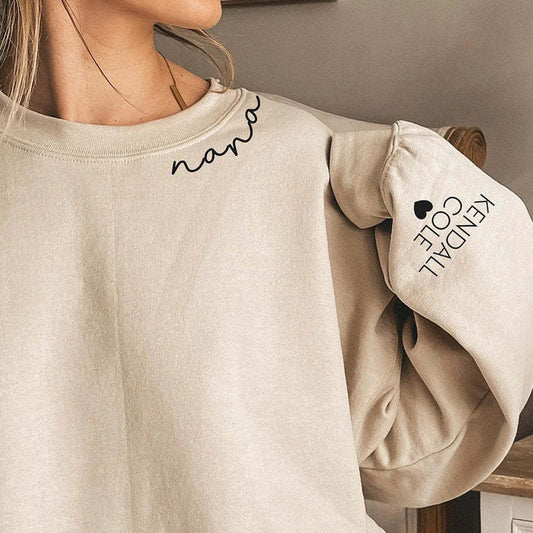 Customized Letter Name Round Neck Hoodie From Europe And America