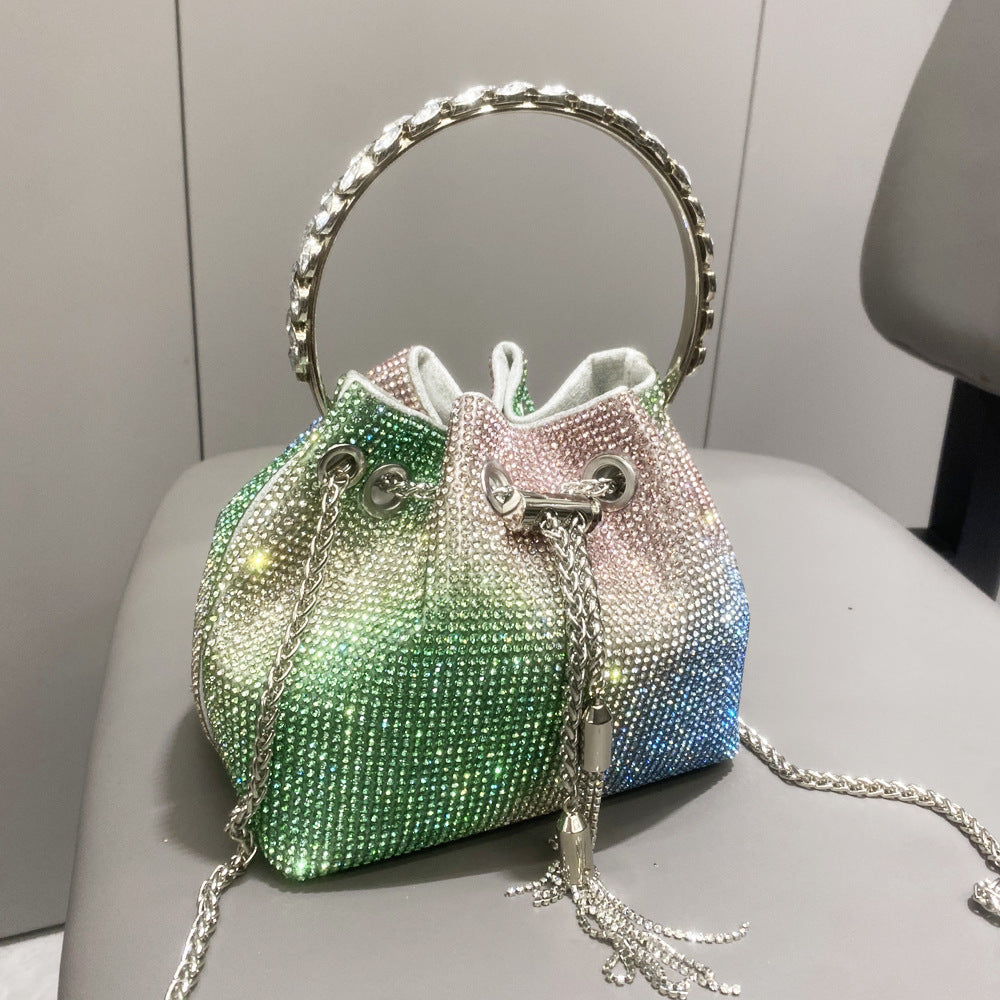 Bolso de mano con brillantes diamantes europeos y americanos para mujer