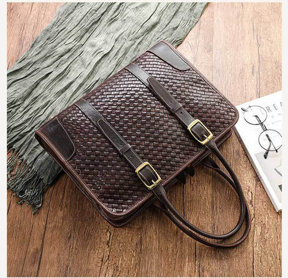 Women's Hand-woven Handbag Vegetable Tanned Full-grain Leather Cowhide