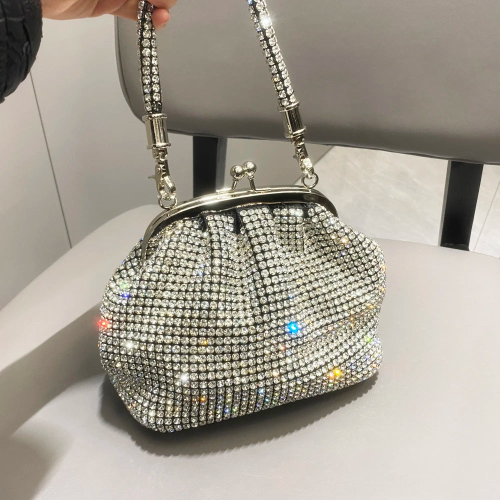 Bolso bandolera de moda con diamantes de imitación para mujer